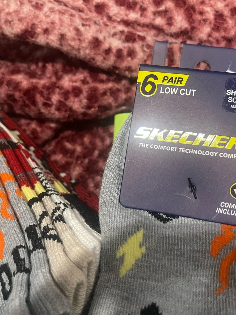 Skechers Boys Low-Cut Athletic Socks — Navy, Gray & Royal Blue Assortment 6-pack
